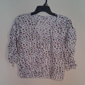 Lucky Brand White Floral Blouse